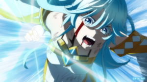 Zeo Thorzeus Reinbolt usando magia de relâmpago em Wistoria Wand and Sword Temporada 2
