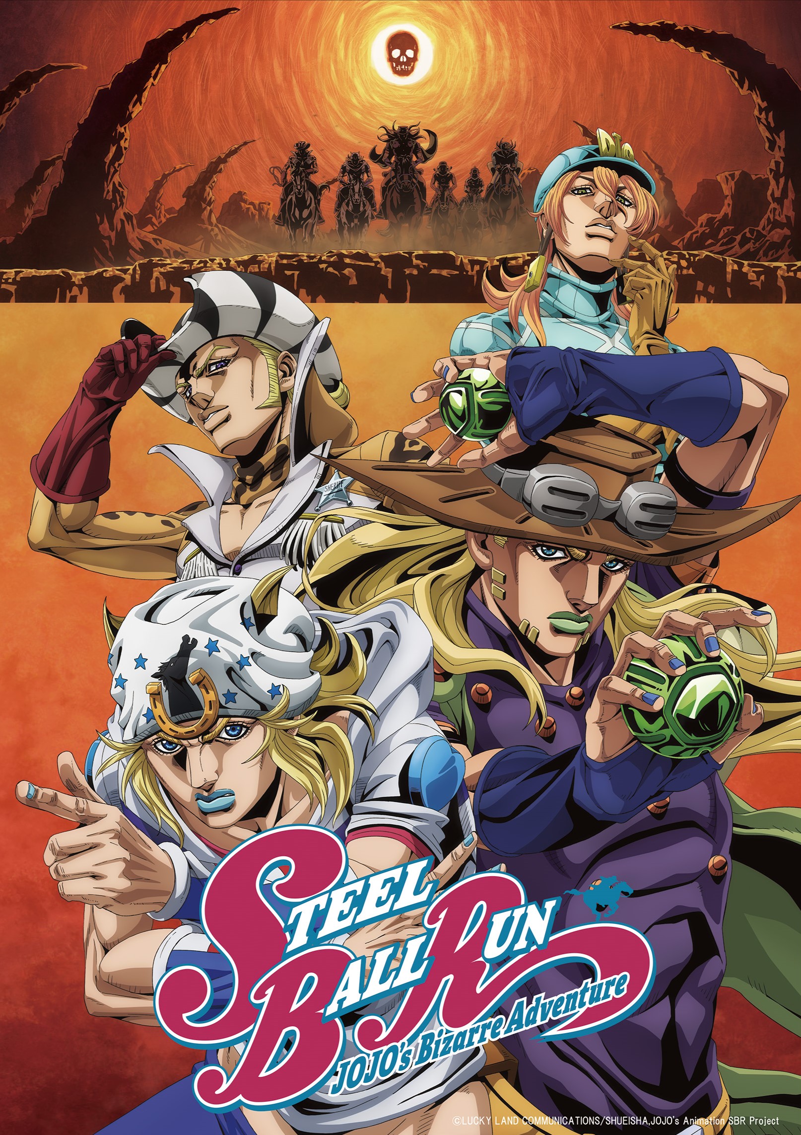 STEEL BALL RUN JoJo’s Bizarre Adventure imagem promocional do anime