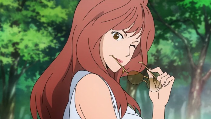 Fujiko Mine, personagem de Lupin III, em cena do anime