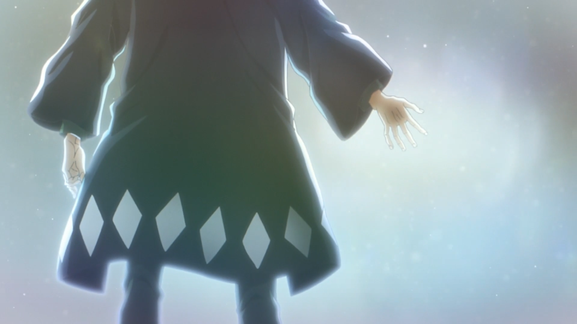 Silhueta de Urahara Kisuke substituindo Ichigo no encerramento do Episódio 2 de Bleach TYBW Parte 4